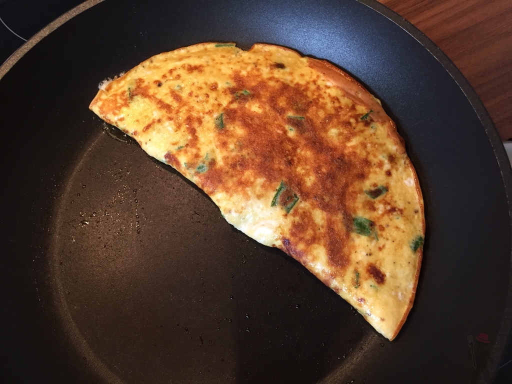 Omelett mit Spinat und Gorgonzola - Gabel Gangster