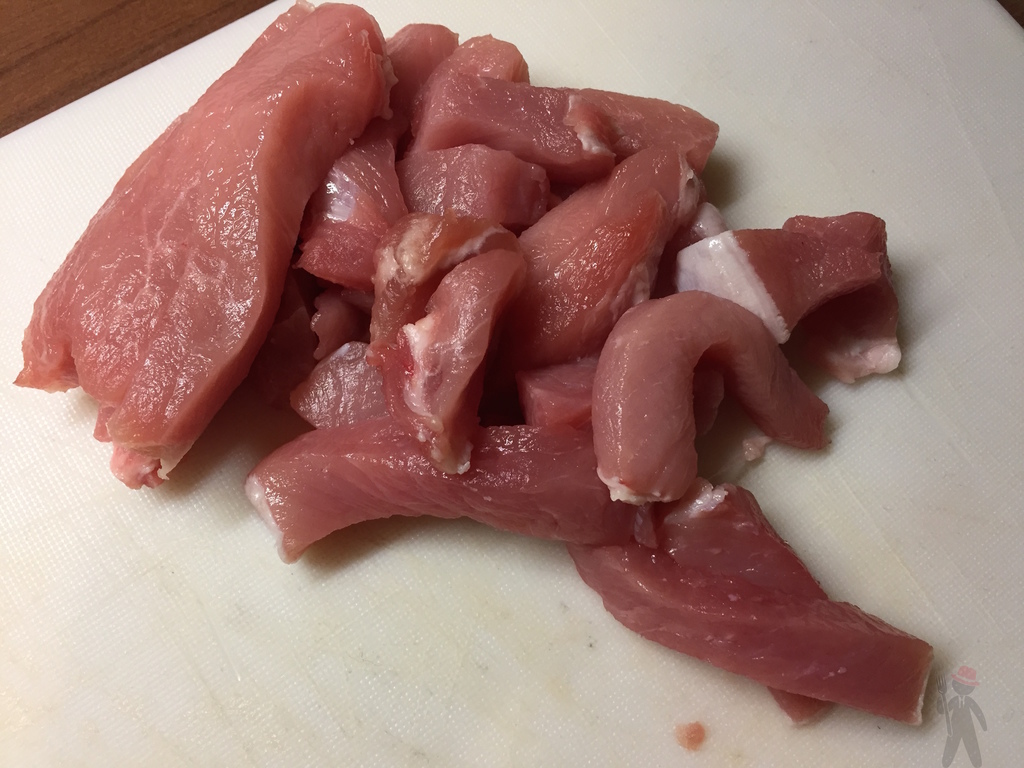 Schweinegeschnetzeltes mit Pilzen - Gabel Gangster